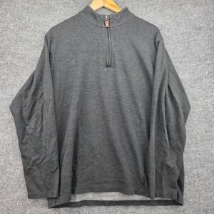 Mizzen+Main Mens Charcoal Gray Quarter Zip Pullover Sweatshirt XLarge